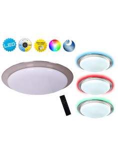 Lampa sufitowa LED RGB ze zmienną barwą światła Triest...